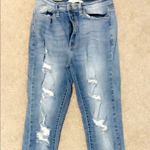 BKE Kancan 28R straight leg distressed